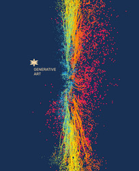 Dynamic Particle Explosion vector image