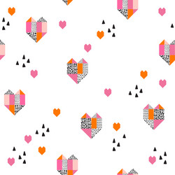 geometric hearts background abstract Vector Image