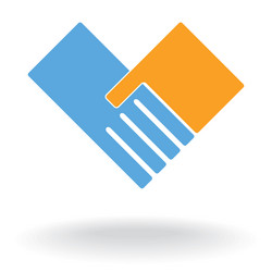 Hands in Support - Unity & Connection vector image