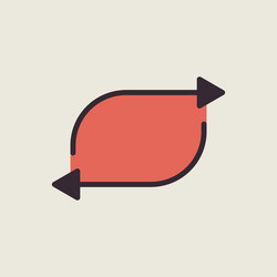 Repeat button icon music sign graph symbol Vector Image