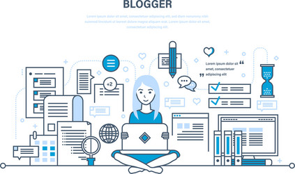working with technologies content users vector image