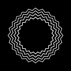 circular zig zag lines pattern for frame vector image