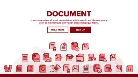 digital computer documents file linear vector image