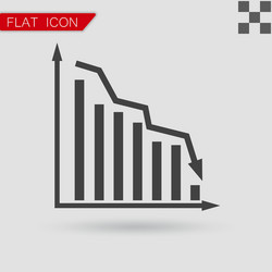 Graph icon ui flat style vector