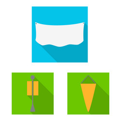 isolated object fabric and white symbol set vector image