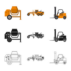 isolated object of build and construction icon vector image