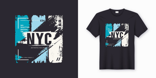 New York City Apparel - Abstract T-Shirt Vector Image