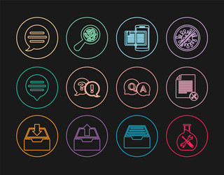 set line bioengineering service file document vector image