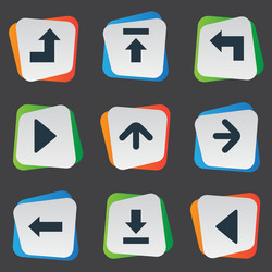 set of 9 simple indicator icons can be found vector image