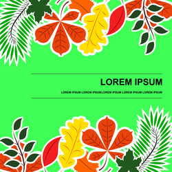 different leaves in color up down vector image