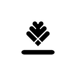 download or upload flat icon simple style drag vector image
