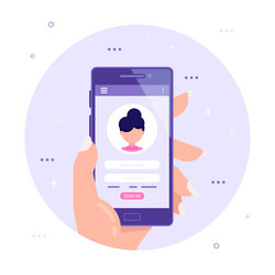 Mobile Login Form - User Authentication vector image