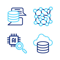 set line cloud database processor cpu neural vector image