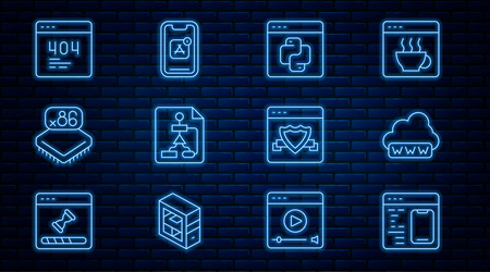 set line software web development python vector image