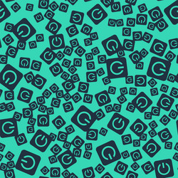 black power button icon isolated seamless pattern vector image