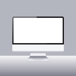 modern realistic computer monitor icon vector