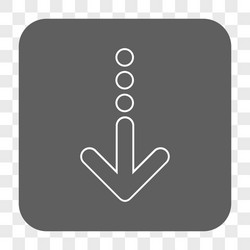 send down rounded square button vector image