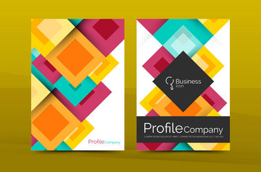 set of front and back a4 size pages business vector image