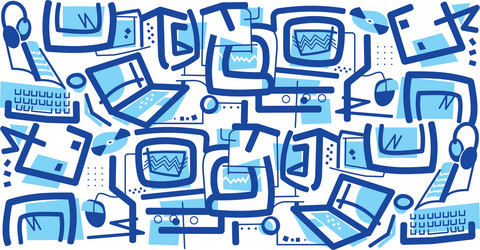 Digital Network Abstract vector image