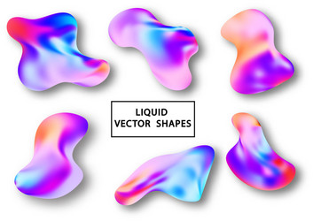 Fluid Shape Abstract Layout Set vector image