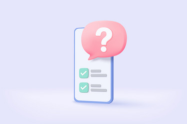 3d task management todo check list with mobile vector image