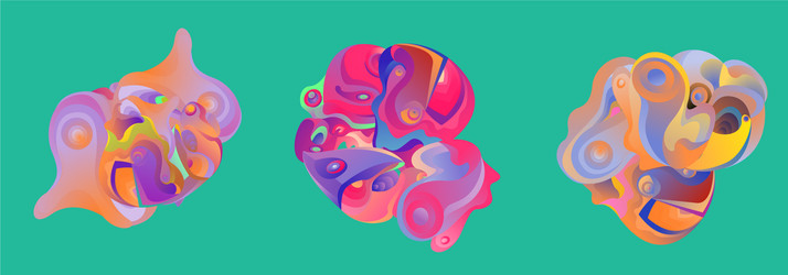 Abstract liquid shape fluid design isolated Vector Image