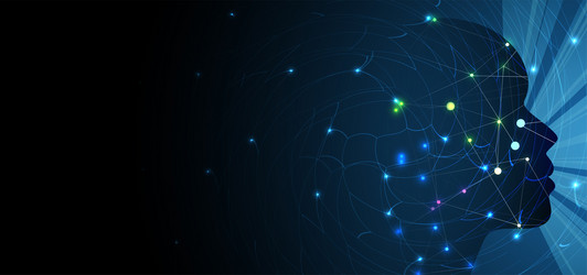 artificial intelligence technology web background vector image
