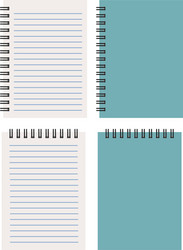 Closed and opened notepad vector