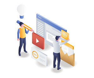 creative web developer designing blog vector image