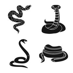 Design snake and creepy logo set vector