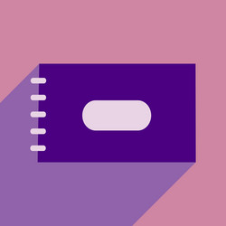 flat with shadow icon and mobile application vector image