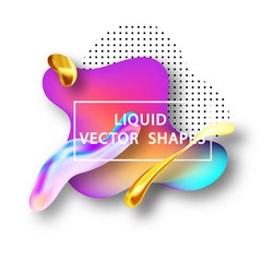 Fluid shape layout isolated template set vector