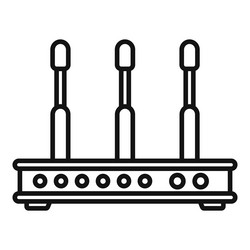 hub modem icon outline computer wlan vector image