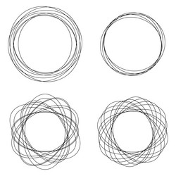 Random circles circular rings geometric design vector