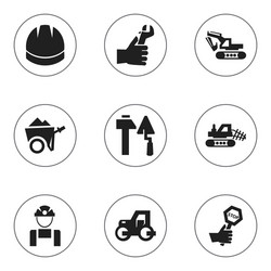set of 9 editable structure icons includes vector image