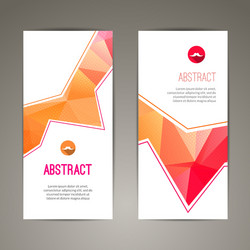 set of polygonal triangular colorful geometric vector image