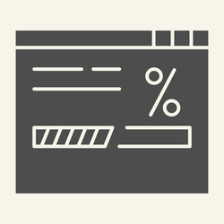 website loading solid icon browser load vector image