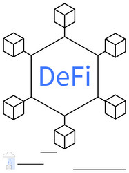 decentralized financial network with blockchain vector image