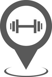 gym map pointer icon simple vector