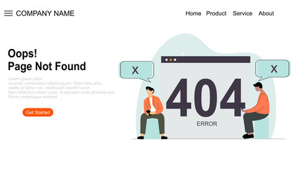page not found metaphor error 404 creative vector image