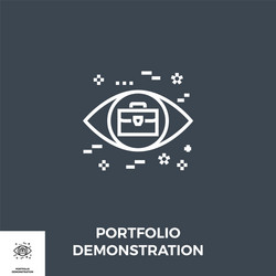 portfolio demonstration line icon vector