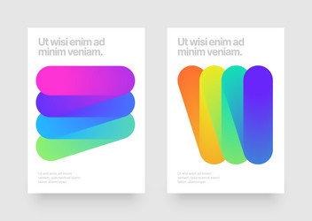 template with colorful gradient squiggles shapes vector image