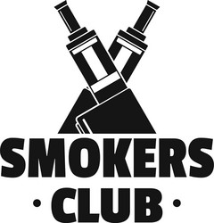 vape smokers club logo simple style vector