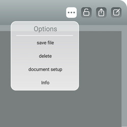 app menu interface with dropdown options vector image