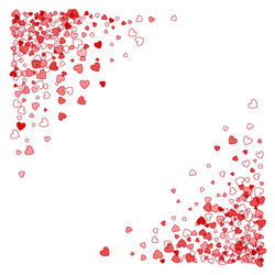 Frame or border random scatter hearts vector