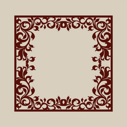Intricate Swirl Frame Pattern vector image
