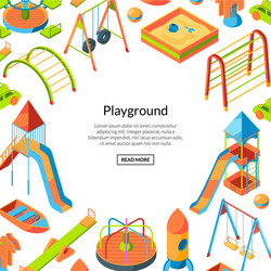 Isometric Playground Objects vector image