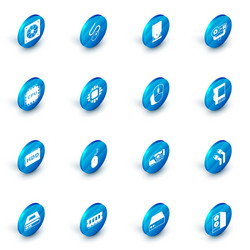 set computer mouse optical disc drive web camera vector image