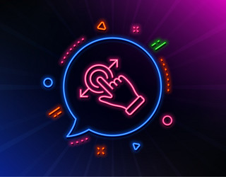 touchscreen gesture line icon drag and drop arrow vector image