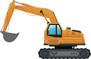 Backhoe machine icon vector